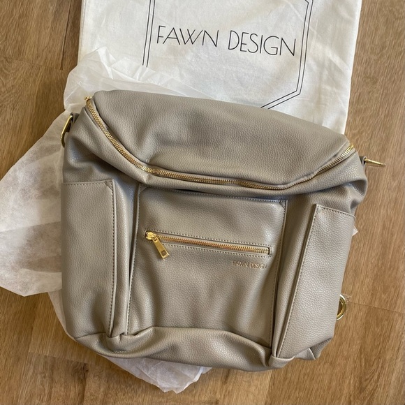 Fawn Design Handbags - Fawn Design Grey Diaper Bag